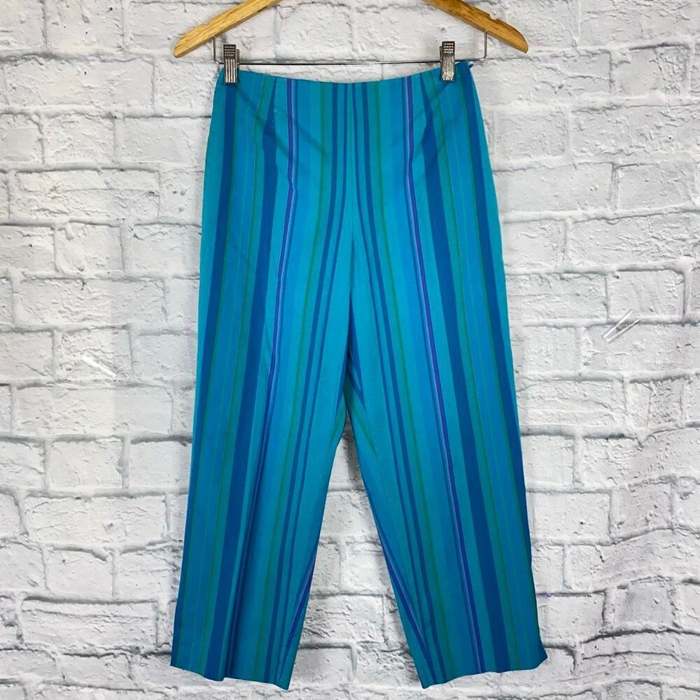 Valerie stevens casual petite cotton/spandex  blend stripe pattern Capris sz 2P